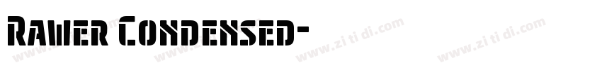 Rawer Condensed字体转换